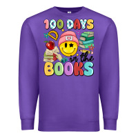 Purple 100 days in the books Premium Sweatshirt - MaliasSmallBusiness
