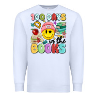 White 100 days in the books Premium Sweatshirt - MaliasSmallBusiness