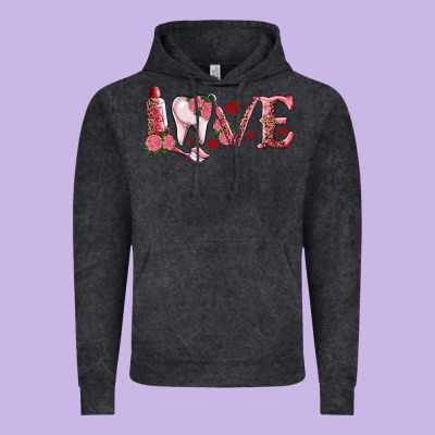 Valentines Day Dental Love Vintage Hoodie Designed By Ranaportraitstore