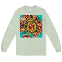Matcha football leopard turquoise sunflower seamless pattern Long Sleeve Tee - JahusDesignShop