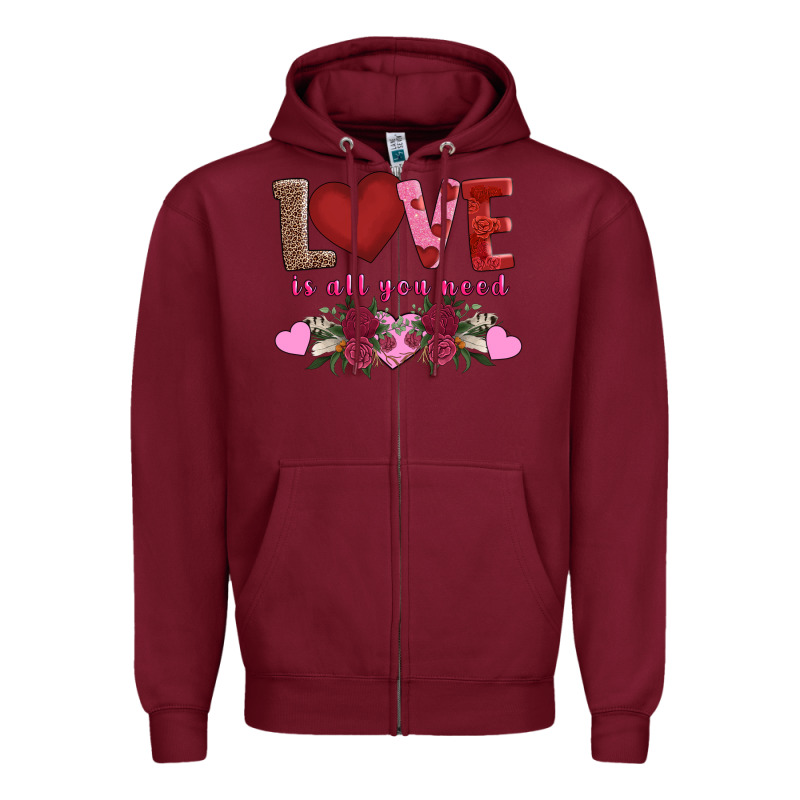 Love Is All You Need Zipper Hoodie by AdoDesignShop | Teevron