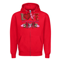 Red love is all you need Zipper Hoodie - AdoDesignShop