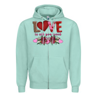 Seafoam love is all you need Zipper Hoodie - AdoDesignShop