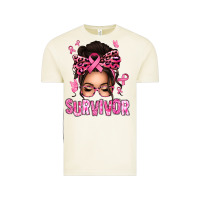 Vintage Arctic breast cancer survivor afro messy bun Vintage Tee - texasbilliewilder
