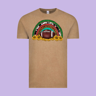 Merry Christmas Sunflower Rainbow Vintage Tee Designed By Barkaloodesign