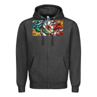 Charcoal Heather usa flag and mexico flag with sunflower and cowhide  license plate Zipper Hoodie - Artiststas