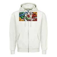 Oatmeal Heather usa flag and mexico flag with sunflower and cowhide  license plate Zipper Hoodie - Artiststas