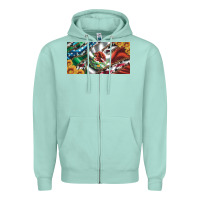 Seafoam usa flag and mexico flag with sunflower and cowhide  license plate Zipper Hoodie - Artiststas