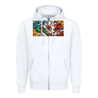 White usa flag and mexico flag with sunflower and cowhide  license plate Zipper Hoodie - Artiststas