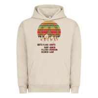 Pigment French Oak Birthplace Earth Race Human Peace Sign Hippie Urban Hoodie - Bettercallsaul