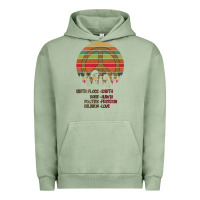 Pigment Oil Green Birthplace Earth Race Human Peace Sign Hippie Urban Hoodie - Bettercallsaul