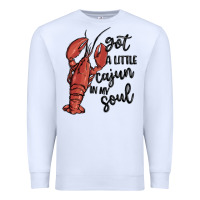 White got a little cajun in my soul Premium Sweatshirt - MaliasSmallBusiness