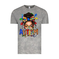 Cloud Rock autism mom afro messy bun Vintage Tee - texasbilliewilder