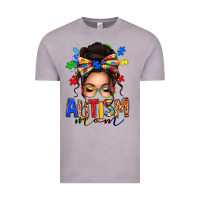 Vintage Zinc autism mom afro messy bun Vintage Tee - texasbilliewilder