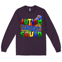 Plum autısm support squad Long Sleeve Tee - AdoDesignShop