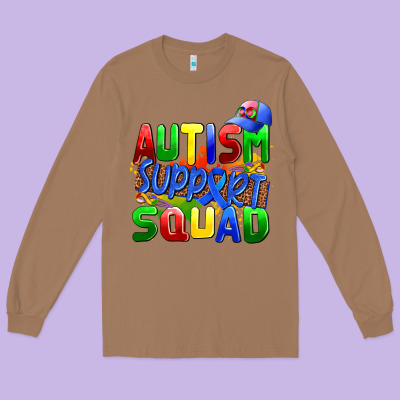 Autısm Support Squad Long Sleeve Tee Designed By Adodesignshop