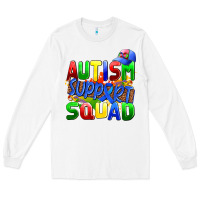 White autısm support squad Long Sleeve Tee - AdoDesignShop