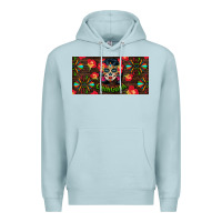 Blue Mist Chingona Sugar Skull License Plate Premium Hoodie - BundleAndBundleShop