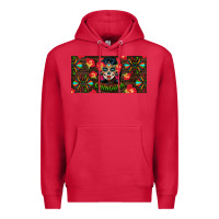 Cardinal Chingona Sugar Skull License Plate Premium Hoodie - BundleAndBundleShop