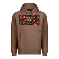 Chestnut Chingona Sugar Skull License Plate Premium Hoodie - BundleAndBundleShop