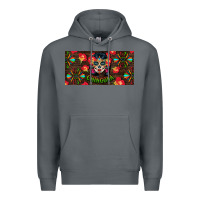 Rock Chingona Sugar Skull License Plate Premium Hoodie - BundleAndBundleShop