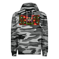 Slate Camo Chingona Sugar Skull License Plate Premium Hoodie - BundleAndBundleShop