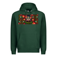 Sports Green Chingona Sugar Skull License Plate Premium Hoodie - BundleAndBundleShop