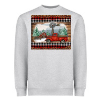Heather Grey Christmas farm and truck Heavyweight Sweatshirt - RanaPortraitStore