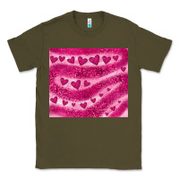 Army Green pink glitter heart Classic Tee - JahusDesignShop