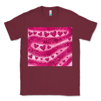 Burgundy pink glitter heart Classic Tee - JahusDesignShop