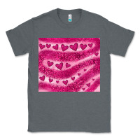 Charcoal Heather pink glitter heart Classic Tee - JahusDesignShop