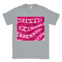 Heather Grey pink glitter heart Classic Tee - JahusDesignShop