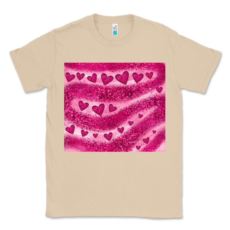 Pink Glitter Heart Classic Tee by JahusDesignShop | Teevron