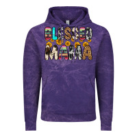 Cloud Purple blessed mama Vintage Hoodie - Zillion Design Studio