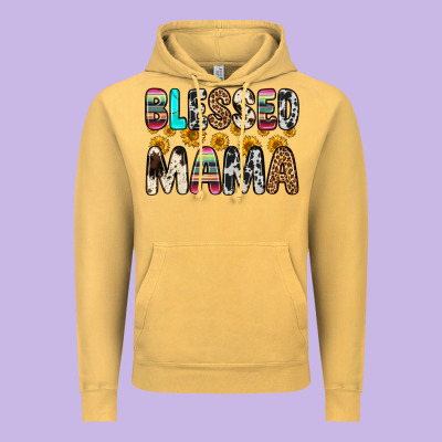 Blessed Mama Vintage Hoodie Designed By Zillion Design Studio
