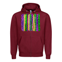 Burgundy mardi gras brushstrokes Zipper Hoodie - AdoDesignShop