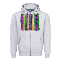 Heather Grey mardi gras brushstrokes Zipper Hoodie - AdoDesignShop