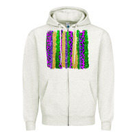 Oatmeal Heather mardi gras brushstrokes Zipper Hoodie - AdoDesignShop