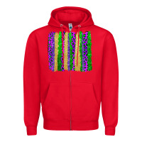 Red mardi gras brushstrokes Zipper Hoodie - AdoDesignShop