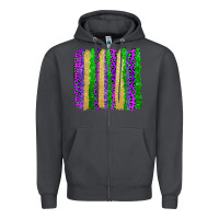 Smoke mardi gras brushstrokes Zipper Hoodie - AdoDesignShop
