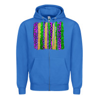 True Royal mardi gras brushstrokes Zipper Hoodie - AdoDesignShop