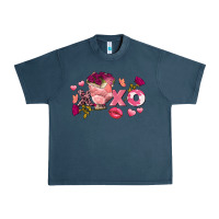 Midnight Navy chicken valentine's day xoxo Urban Heavy Tee - FaDigitalArtStudio