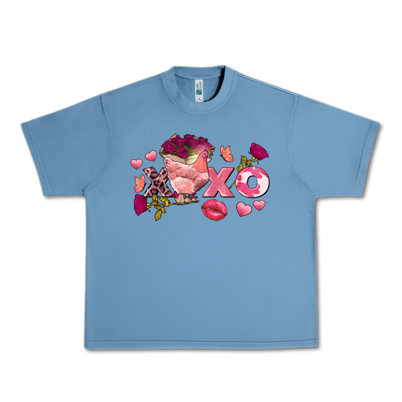 Chicken Valentine's Day Xoxo Urban Heavy Tee by FaDigitalArtStudio | Teevron