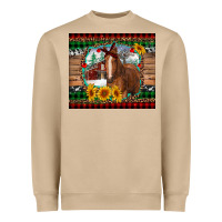 Mushroom christmas farm and horse Heavyweight Sweatshirt - RanaPortraitStore