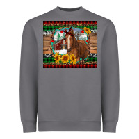 Storm christmas farm and horse Heavyweight Sweatshirt - RanaPortraitStore