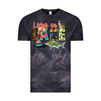 Cloud Black living on lake time Vintage Tee - Zillion Design Studio