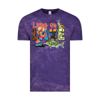 Cloud Purple living on lake time Vintage Tee - Zillion Design Studio