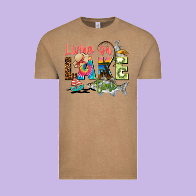 Living On Lake Time Vintage Tee Designed By Zillion Design Studio