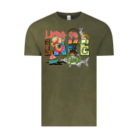 Vintage Olive living on lake time Vintage Tee - Zillion Design Studio