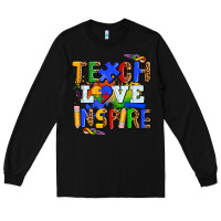 Black teach love inspire Long Sleeve Tee - AdoDesignShop